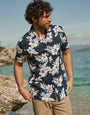 Midnight Blue Floral Short Sleeve Shirt