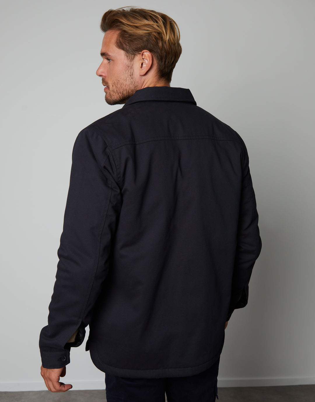 Black Borg Lined Shacket