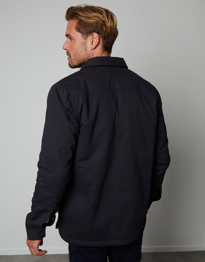 Black Borg Lined Shacket