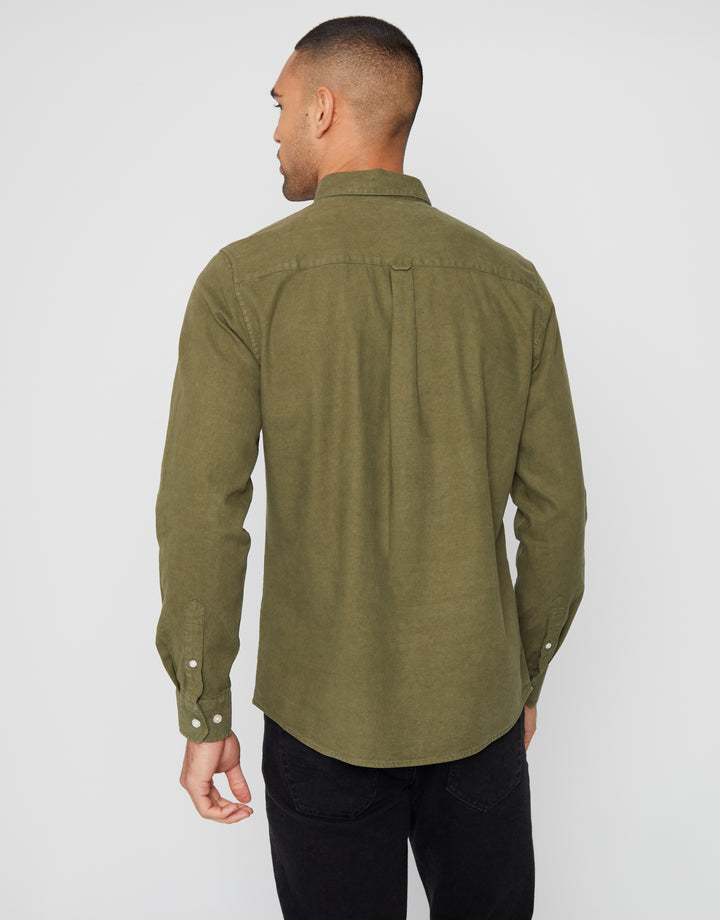 Khaki Green Long Sleeve Shirt