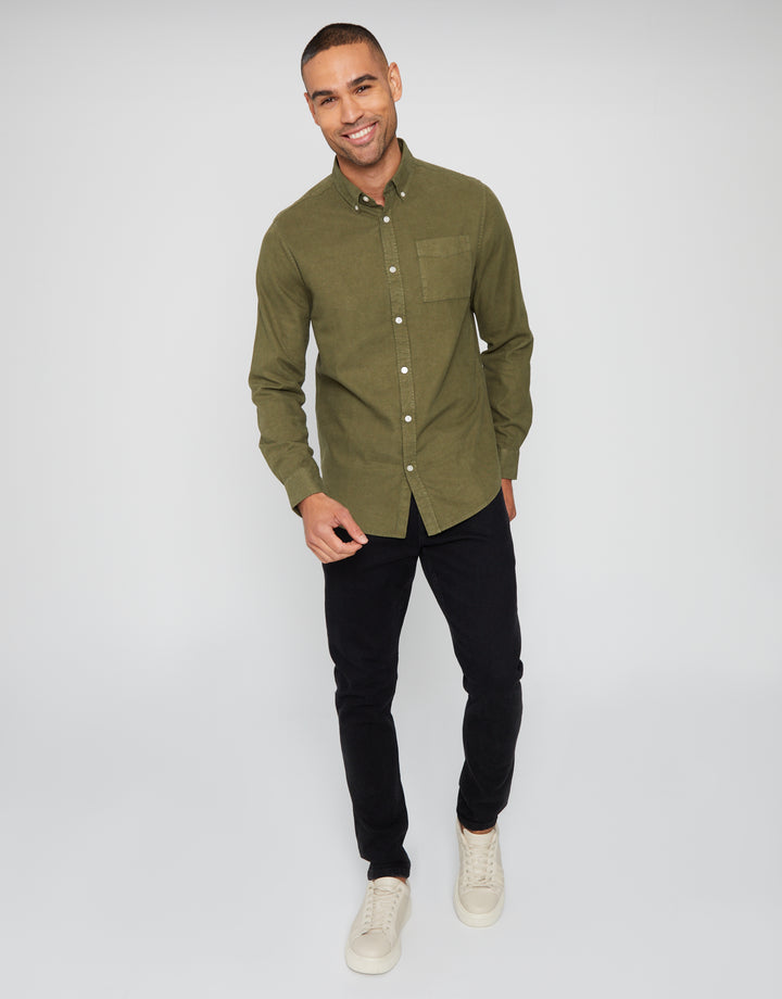 Khaki Green Long Sleeve Shirt