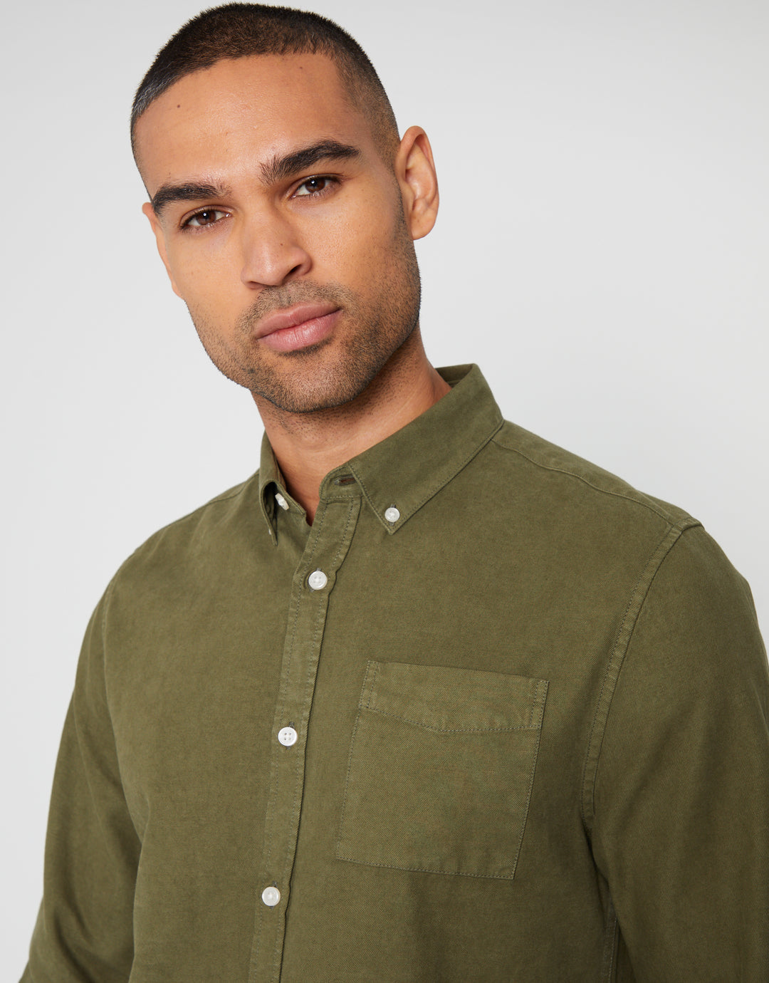 Khaki Green Long Sleeve Shirt