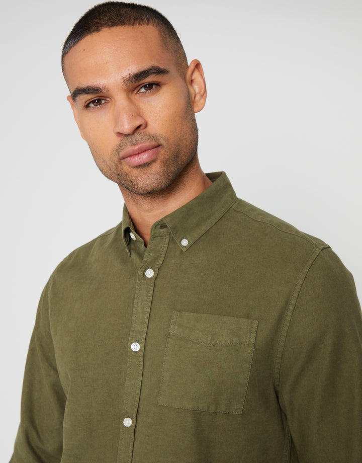 Khaki Green Long Sleeve Shirt