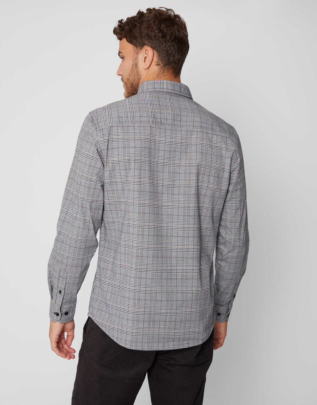 Grey Check Long Sleeve Shirt