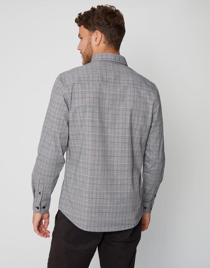 Grey Check Long Sleeve Shirt