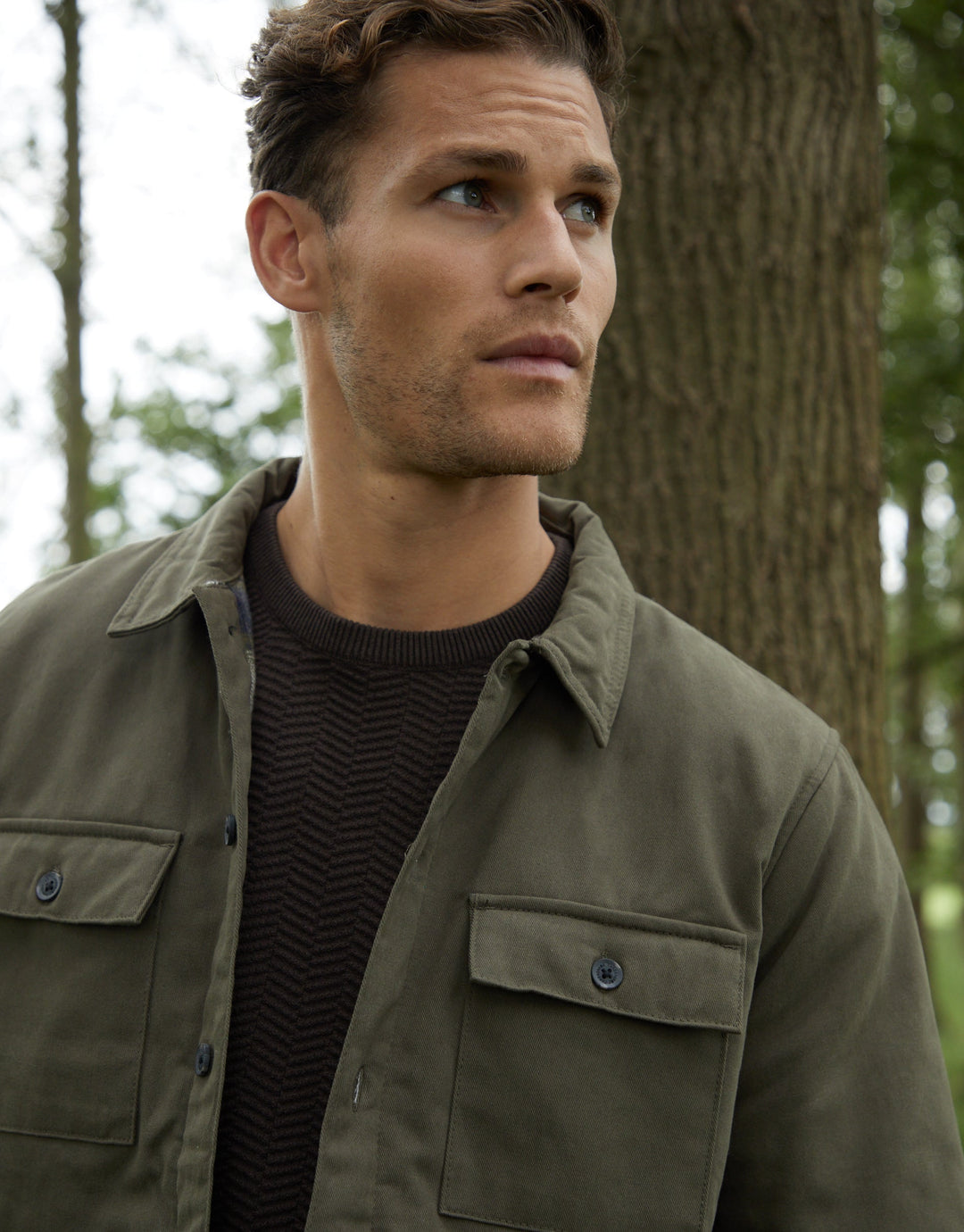 Khaki Green Lightweight Shacket