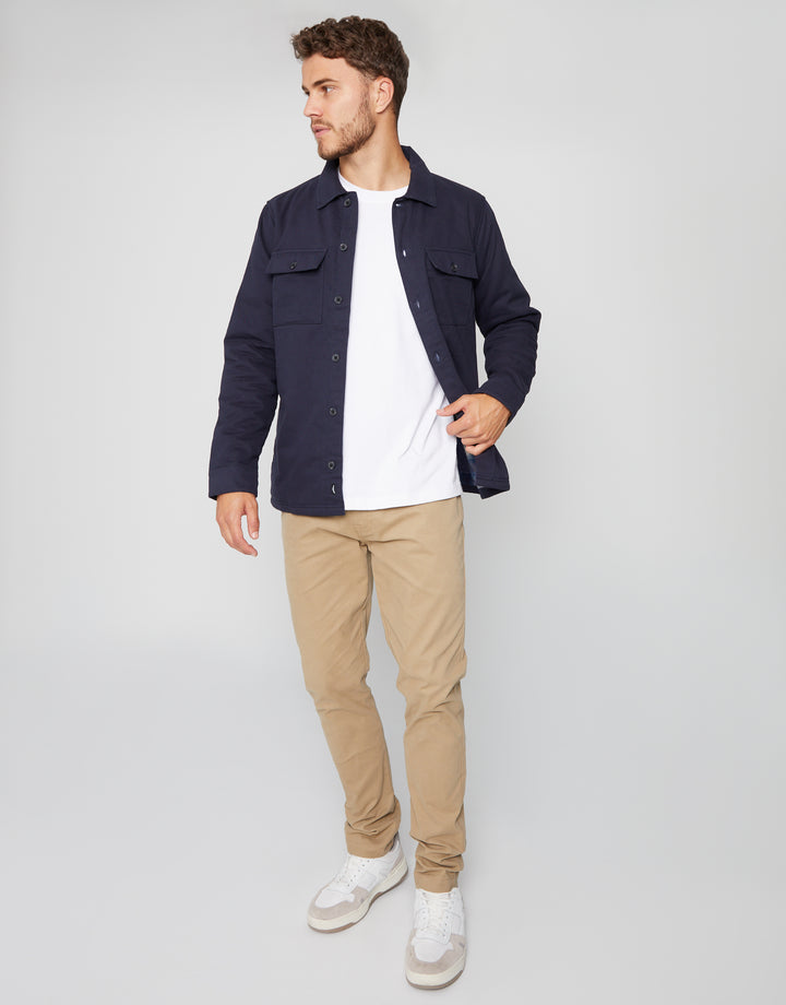 Lightweight Shacket in Navy