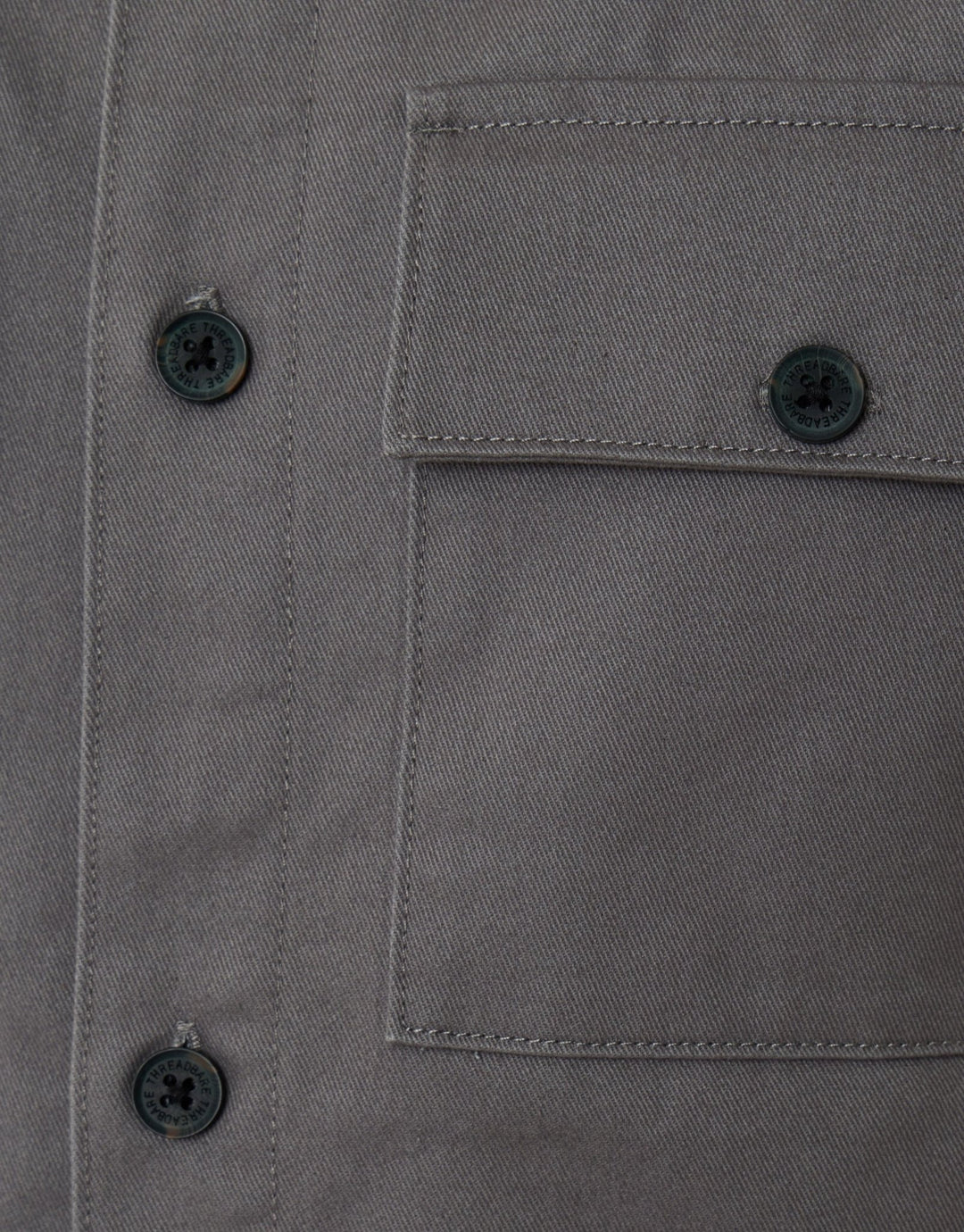 Cotton Twill Flannel Lined Shacket in Slate Grey