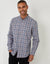 Grey Brushed Flannel Check Long Sleeve Shirt