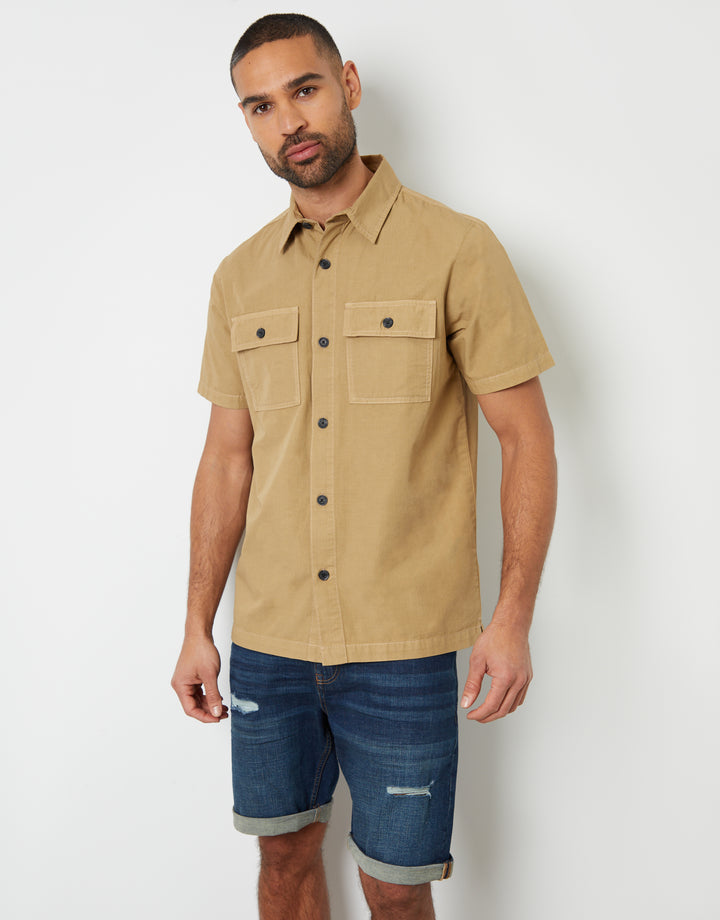 Stone Utility Short Sleeve Shirt
