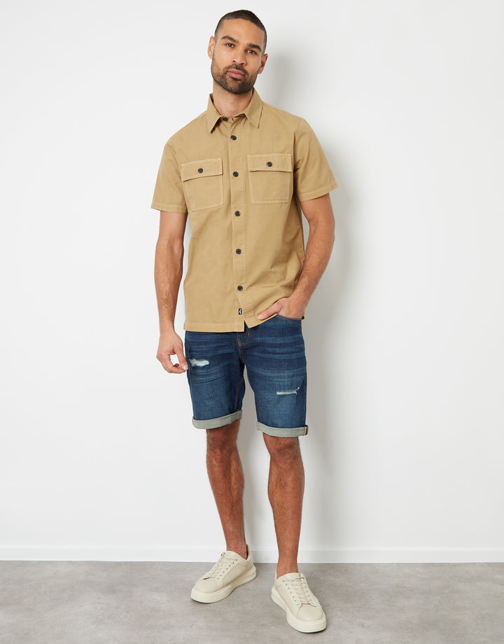 Stone Utility Short Sleeve Shirt