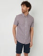 Red & Black Check Short Sleeve Casual Shirt