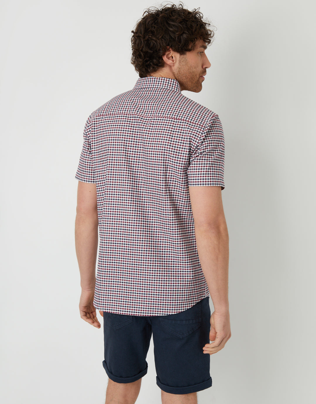 Red & Black Check Short Sleeve Casual Shirt