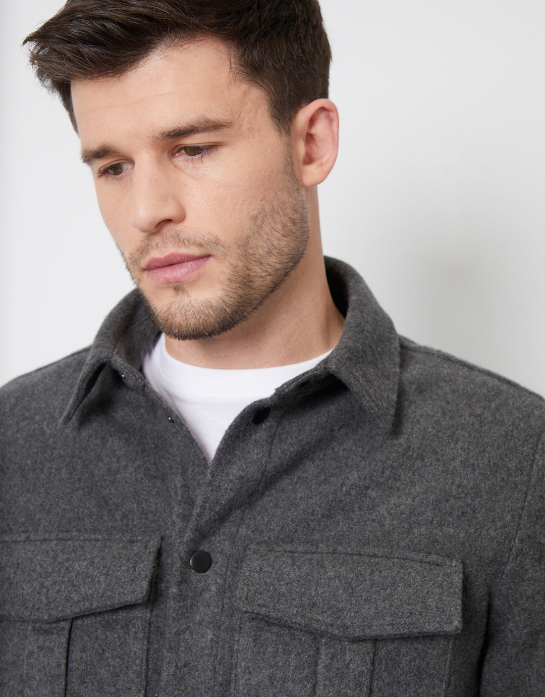 Charcoal Brushed Shacket