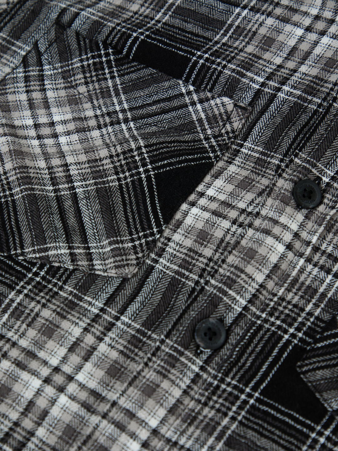 Quilted Shacket with Borg Lined Hood in Black Check