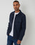 Navy Faux Wool Button Up Shacket