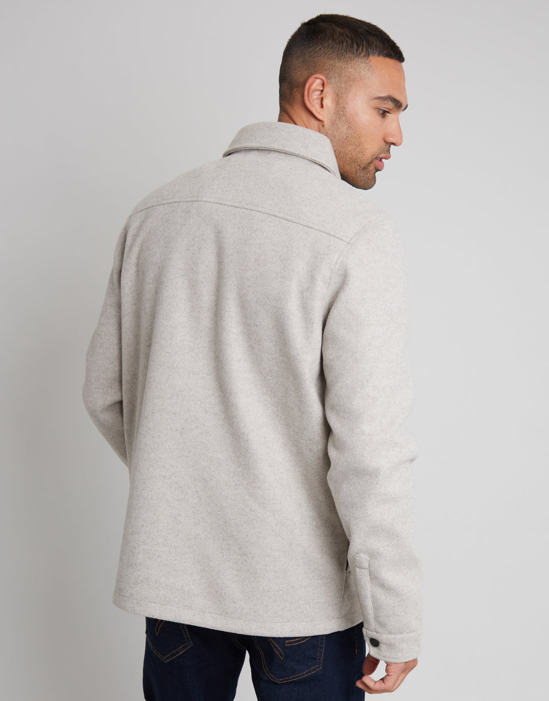 Beige Faux Wool Shacket