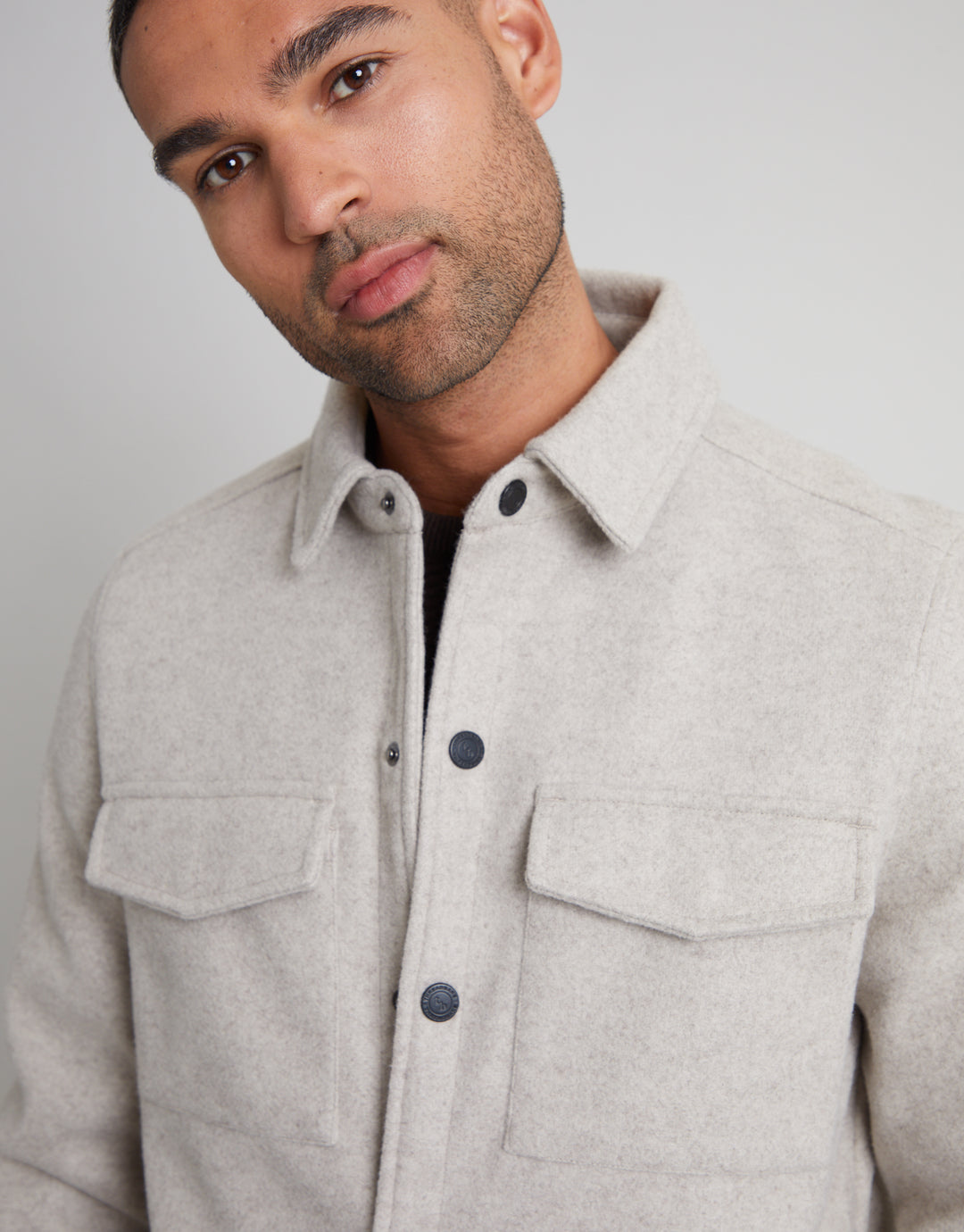 Beige Faux Wool Shacket