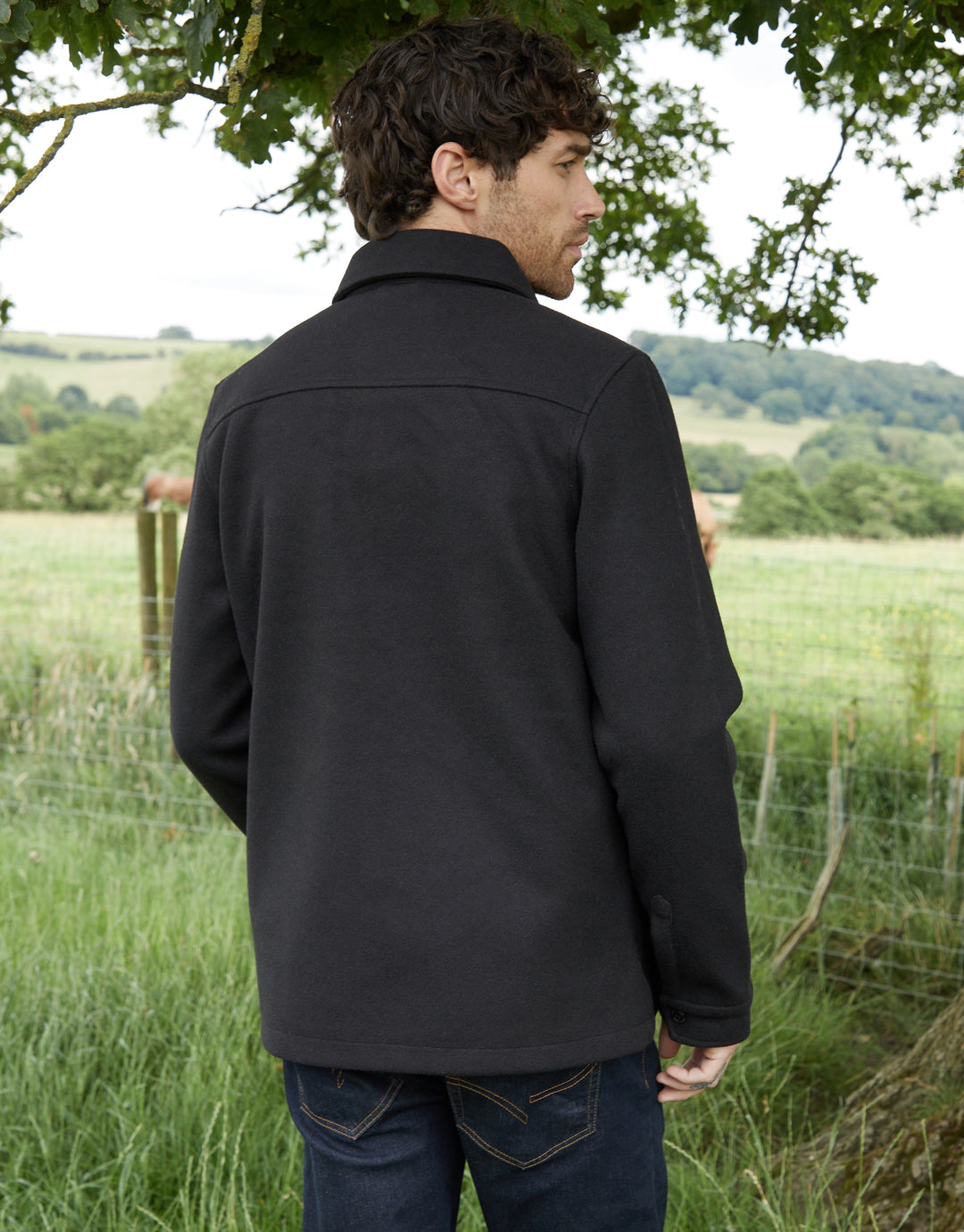 Black Faux Wool Shacket