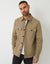 Stone Relaxed Fit Cotton Twill Button Up Shacket