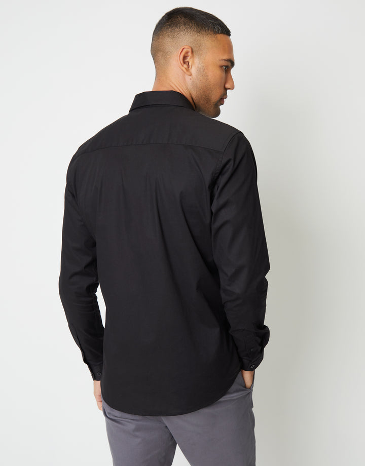 Multi Stretch Cotton Poplin Long Sleeve Shirts (3 Pack)