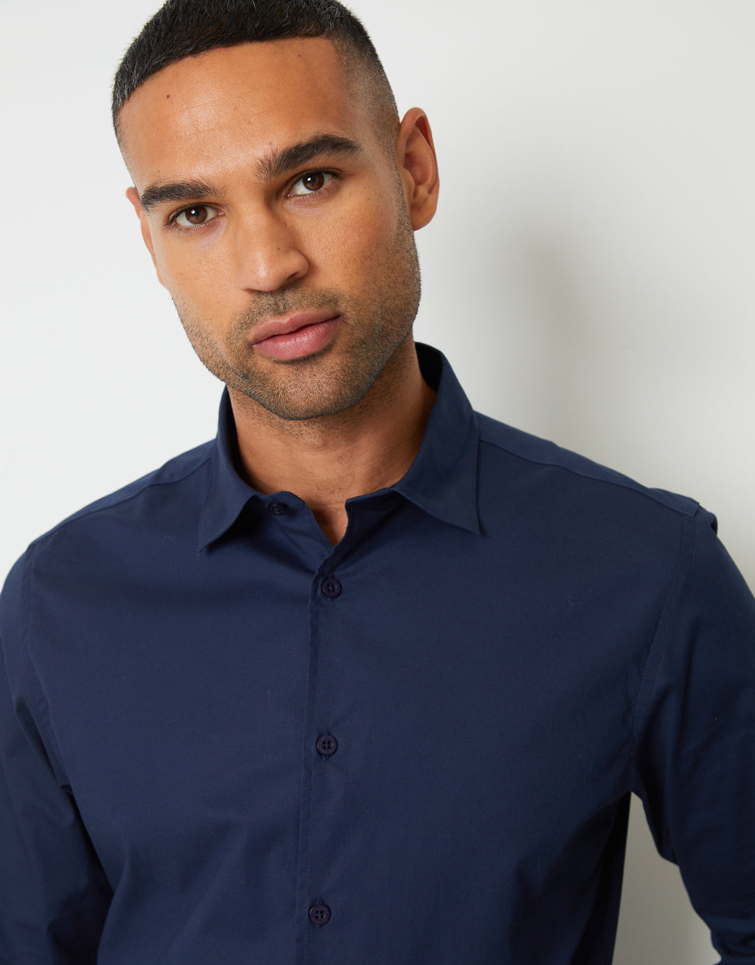 Multi Stretch Cotton Poplin Long Sleeve Shirts (3 Pack)