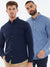 Navy & Blue Cotton Long Sleeve Shirts (2 Pack)