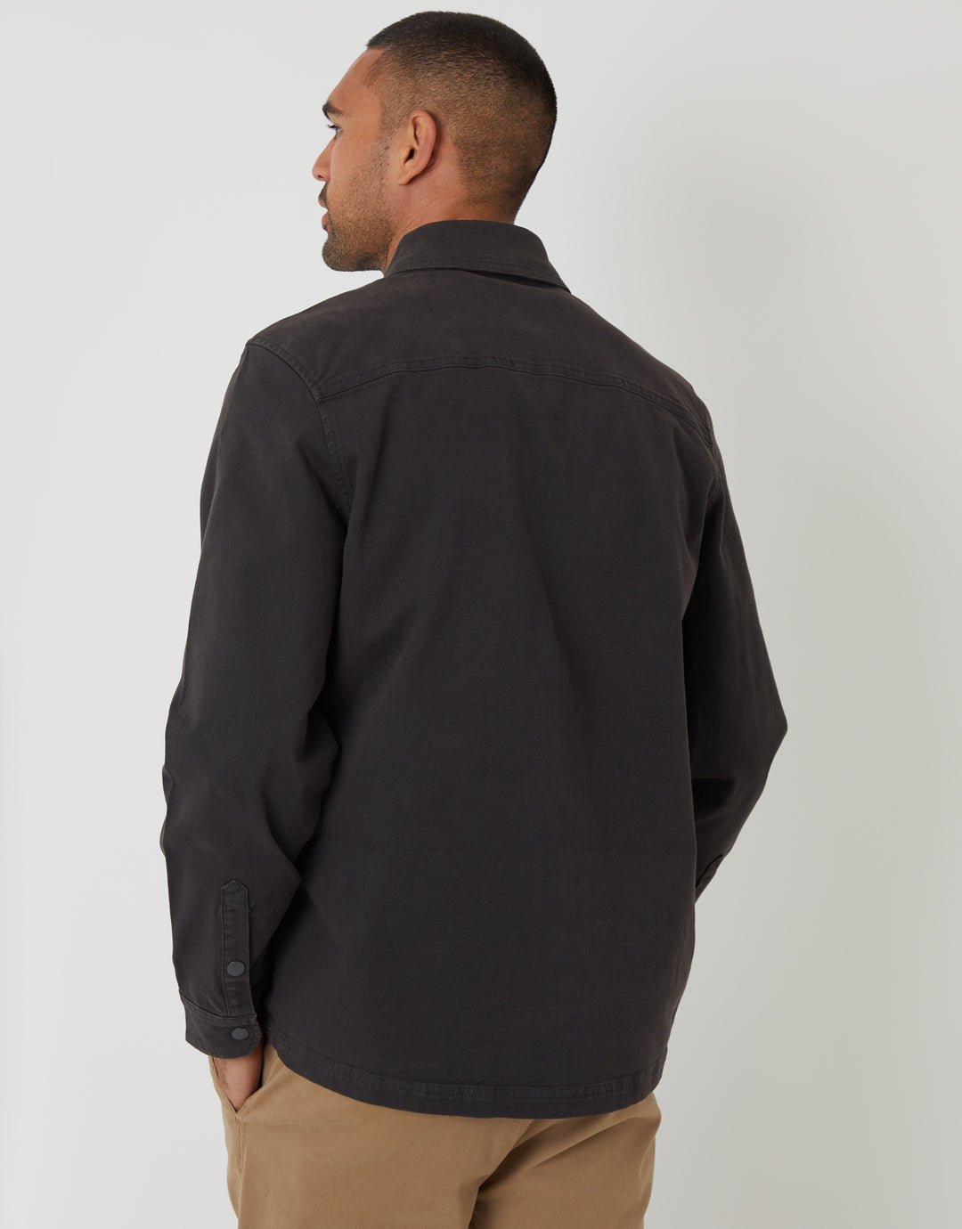 Dark Green Snap Fastening Shacket