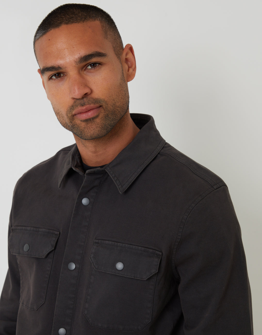 Dark Green Snap Fastening Shacket