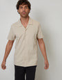 Stone Jersey Revere Collar Short Sleeve Shirt