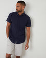 Navy Pique Short Sleeve Shirt