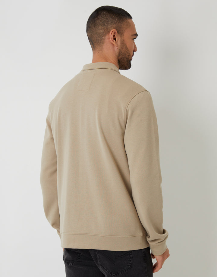 Stone Pique Zip Through Shacket