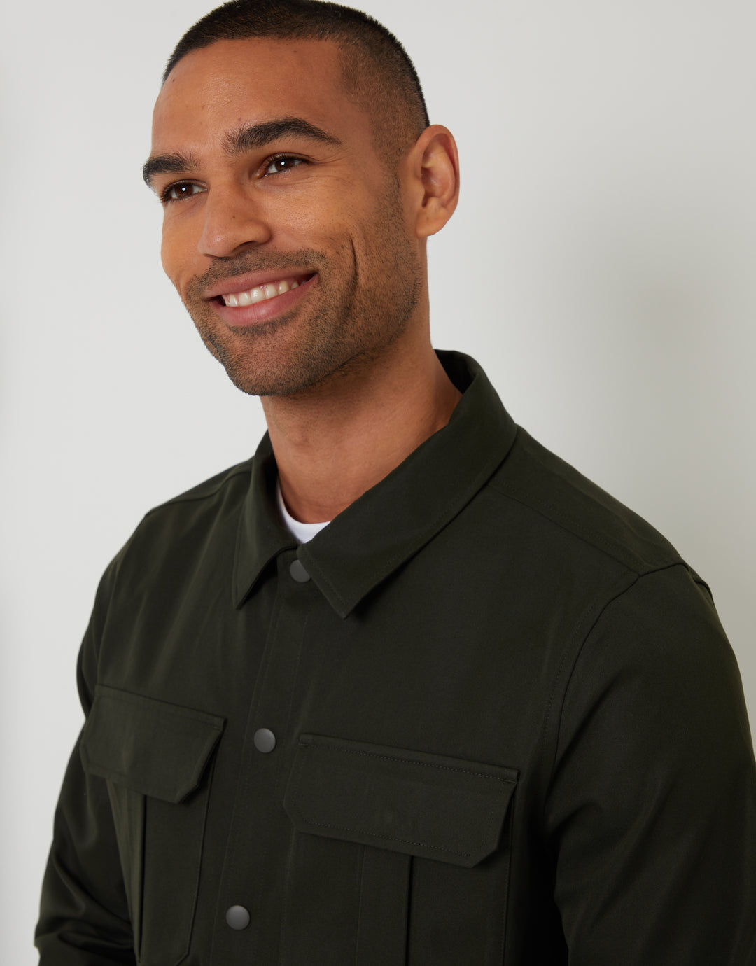 Forest Green Cargo Pocket Shacket