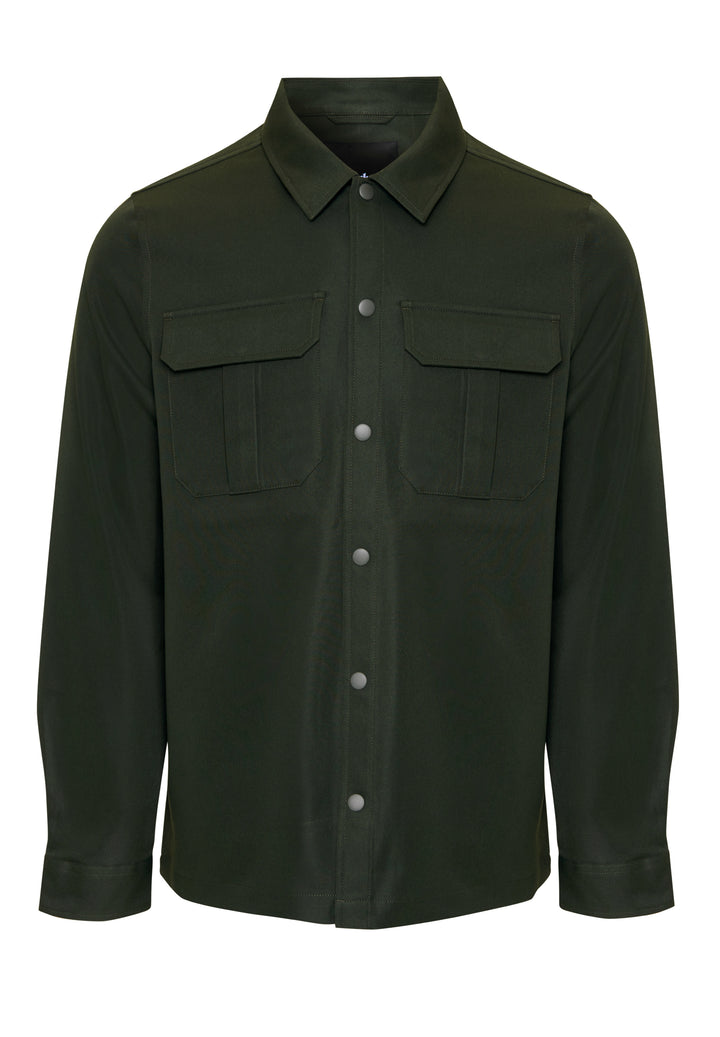 Forest Green Cargo Pocket Shacket