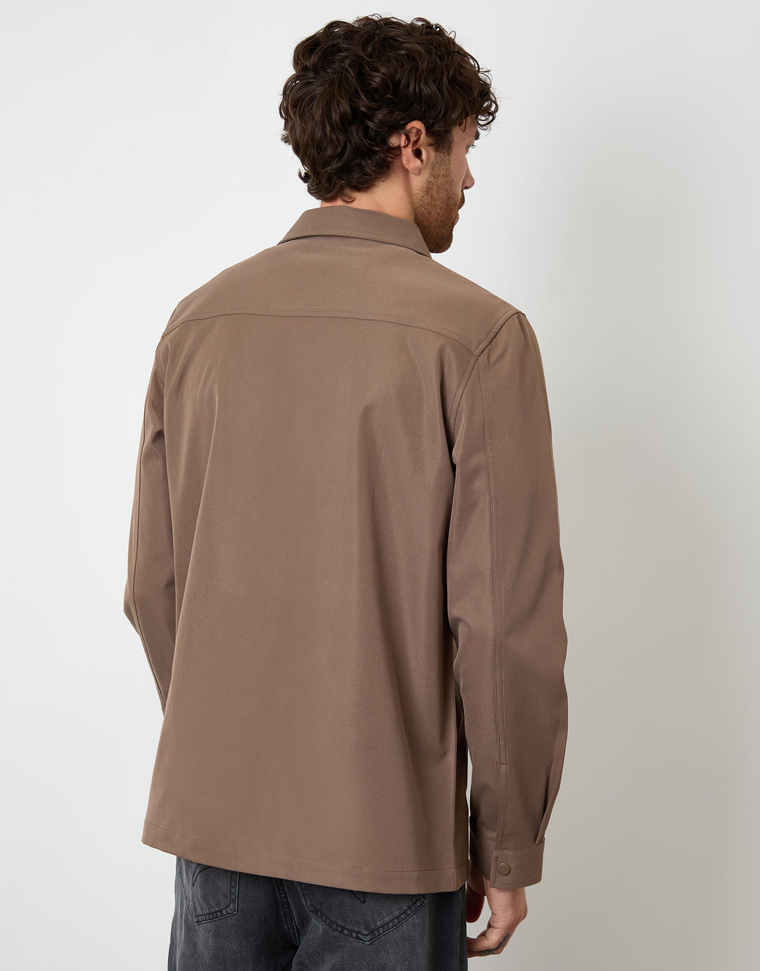 Brown Cargo Pocket Shacket