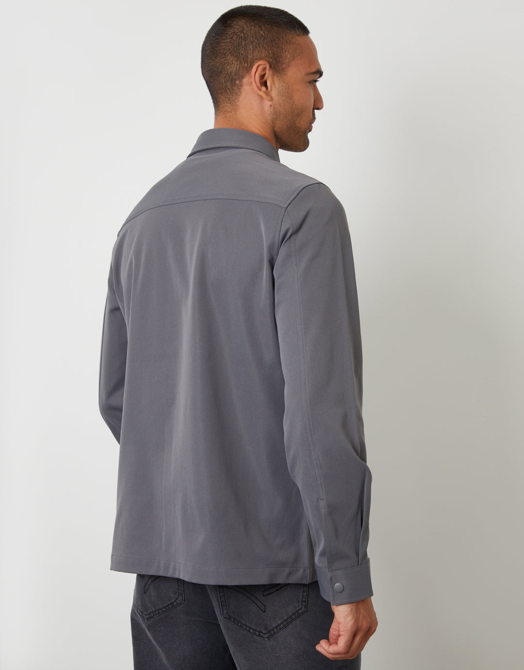Threadbare Men's Slate Grey Cargo Pocket Shacket