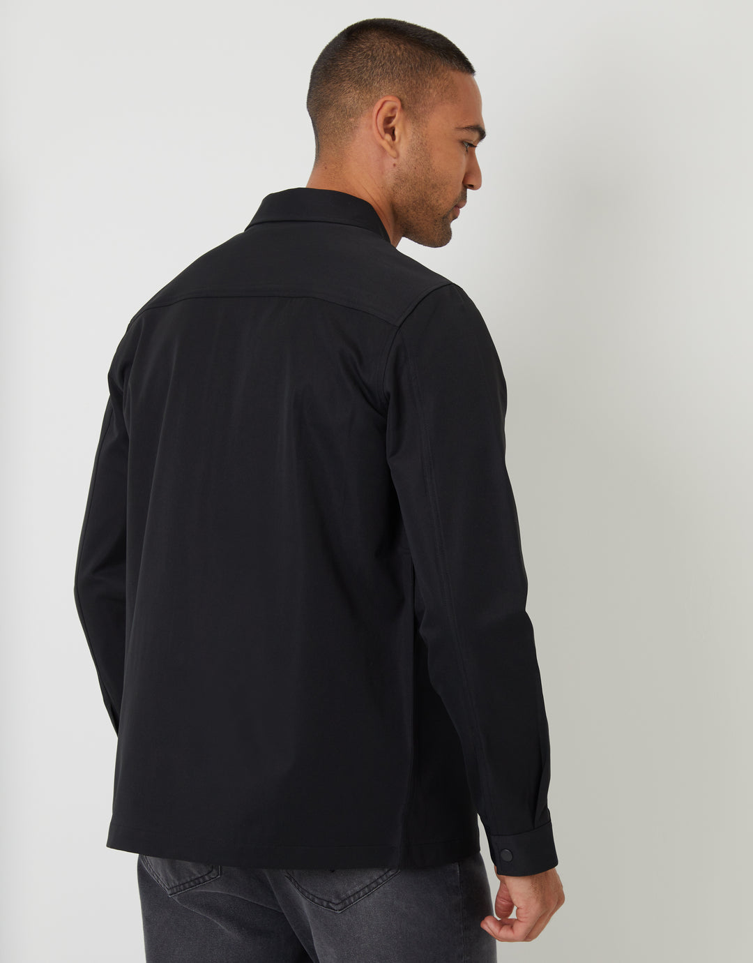 Black Cargo Pocket Shacket