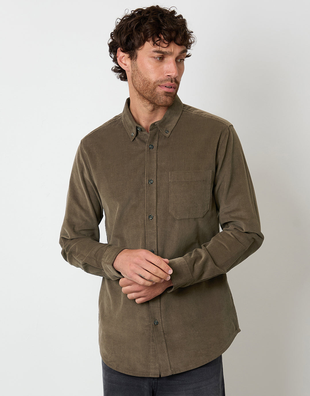 Brown Corduroy Shirt
