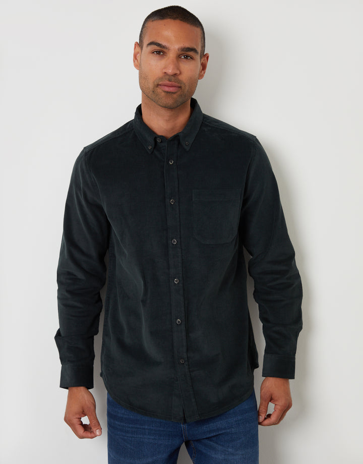 Dark Blue Corduroy Shirt