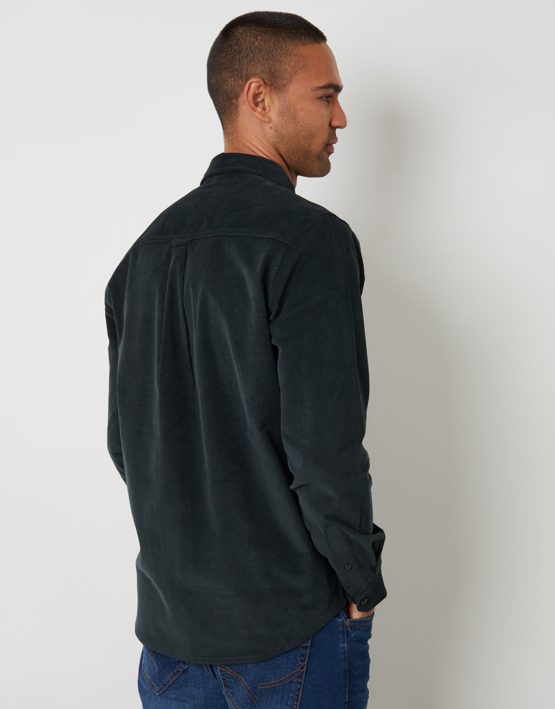 Dark Blue Corduroy Shirt