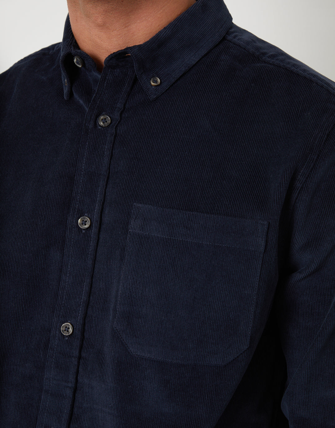 Corduroy Shirt in Navy