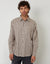 Brown Brushed Check Flannel Relaxed Fit Shirt