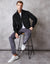 Relaxed Cropped Fit Corduroy Shacket in Black
