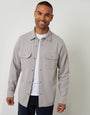 Pique Shacket in Grey