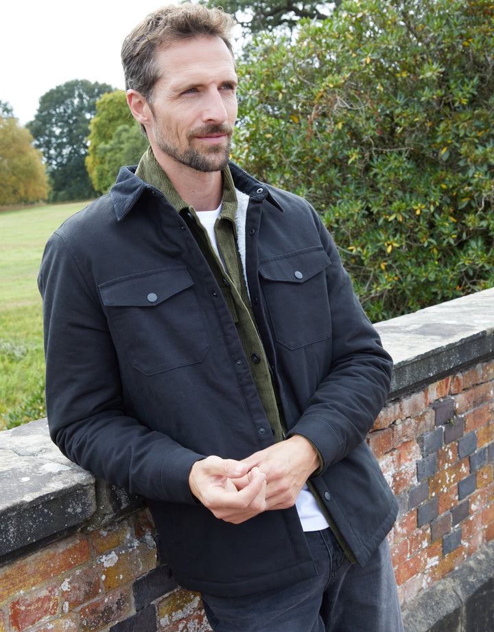 Black Borg Lined Shacket