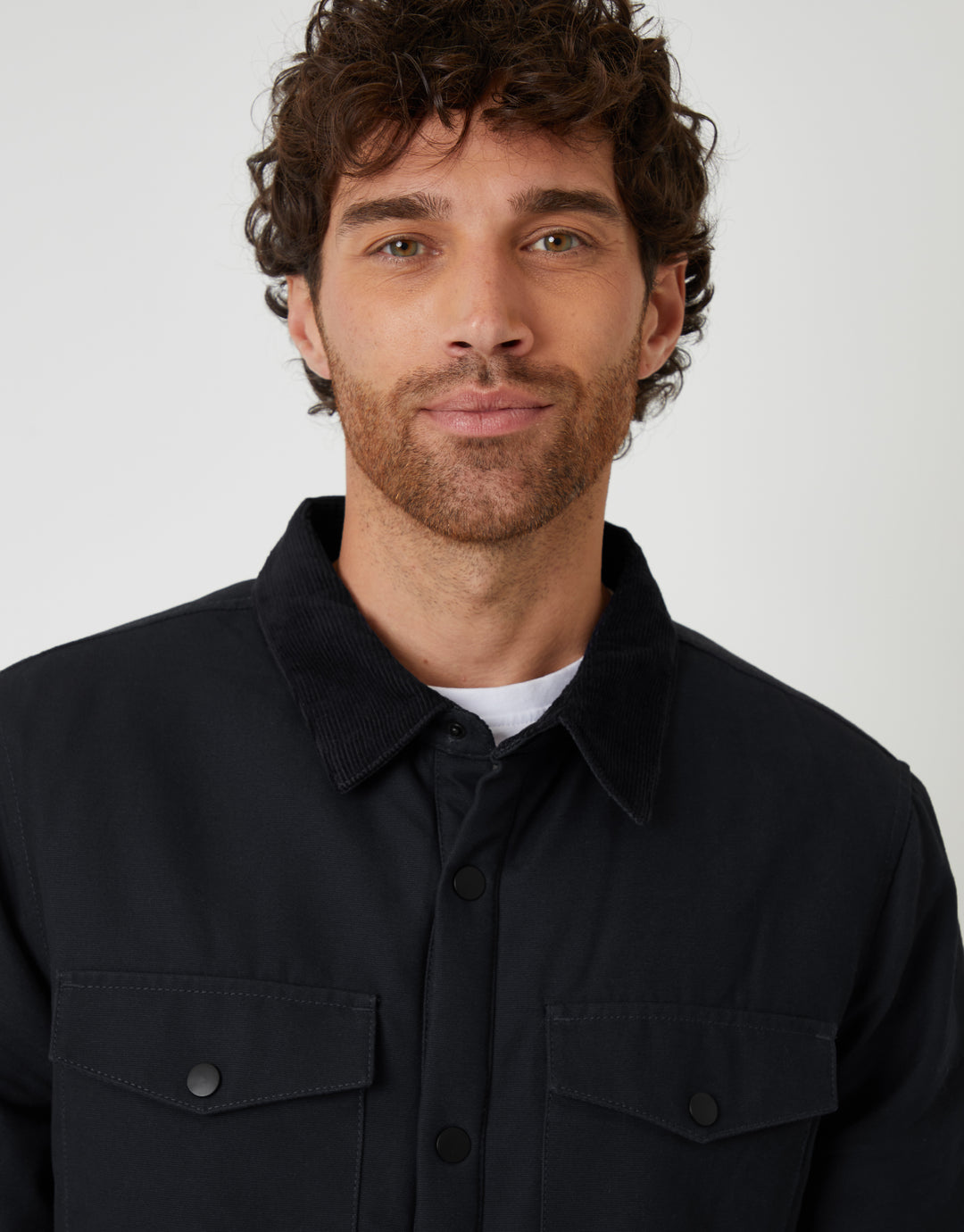 Black Borg Lined Shacket