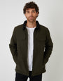 Forest Green Borg Lined Shacket