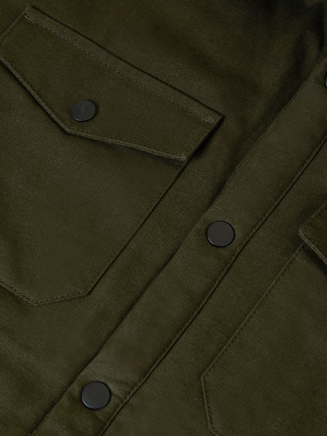 Forest Green Borg Lined Shacket