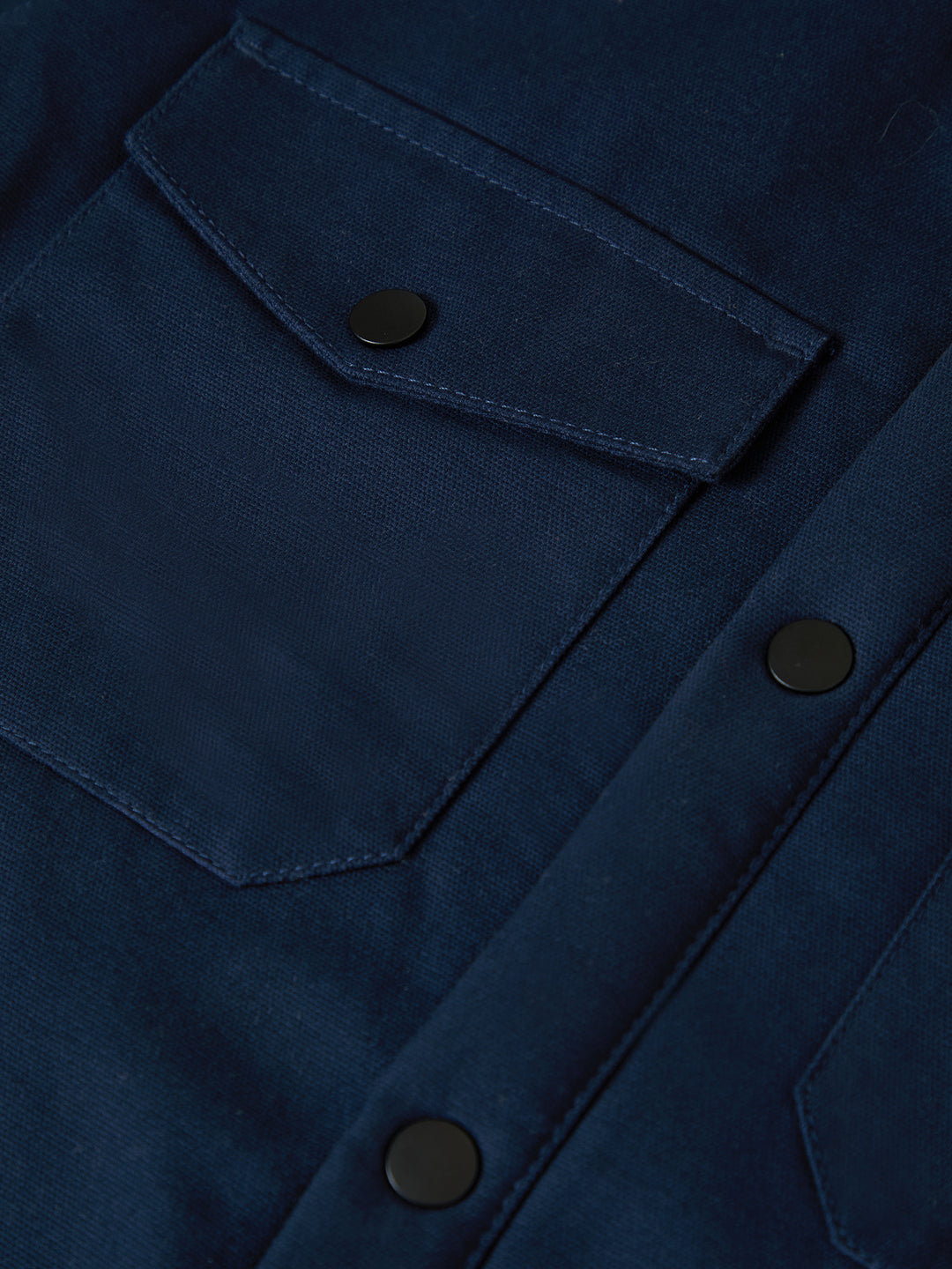 Navy Borg Lined Shacket