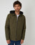 Khaki Green Quilted Shacket with Borg Lined Hood